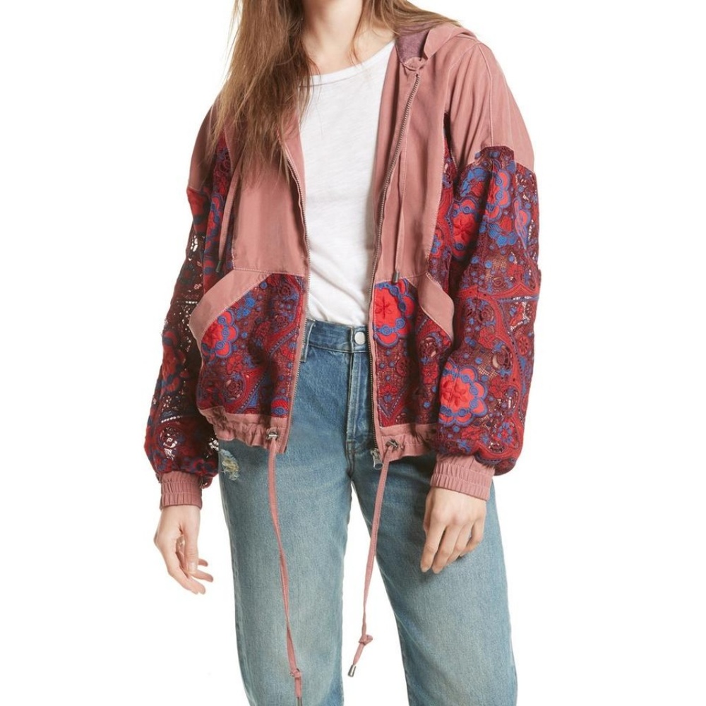 Free People Magpie Oversize Lacey Jacket - Size S
